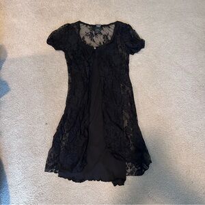 NWOT Hot Topic Cosmic Aura gothic 2-in-1 lace babydoll dress size S